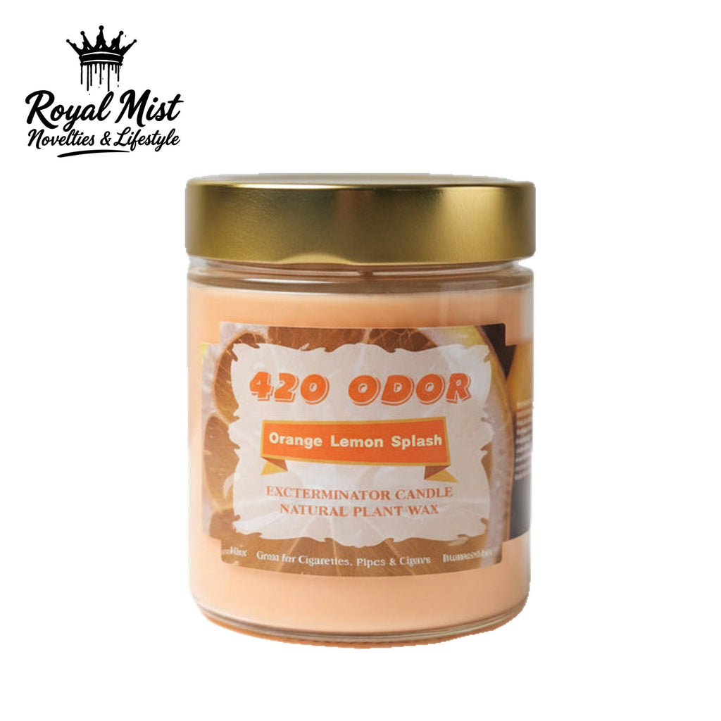 420 Odor Eliminator Candle - Orange Lemon Splash - Royal Mist