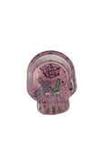 Baked Bunny Skull Art Glass Ashtray 95mm Royal Mist Nairobi Kenya 1