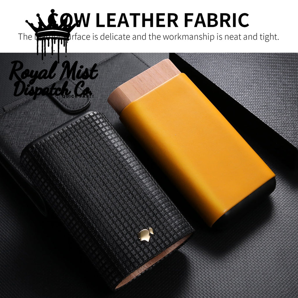 Cohiba Portable 3 Cigar Holder Black Mustard Yellow Royal Mist Nairobi Kenya 2
