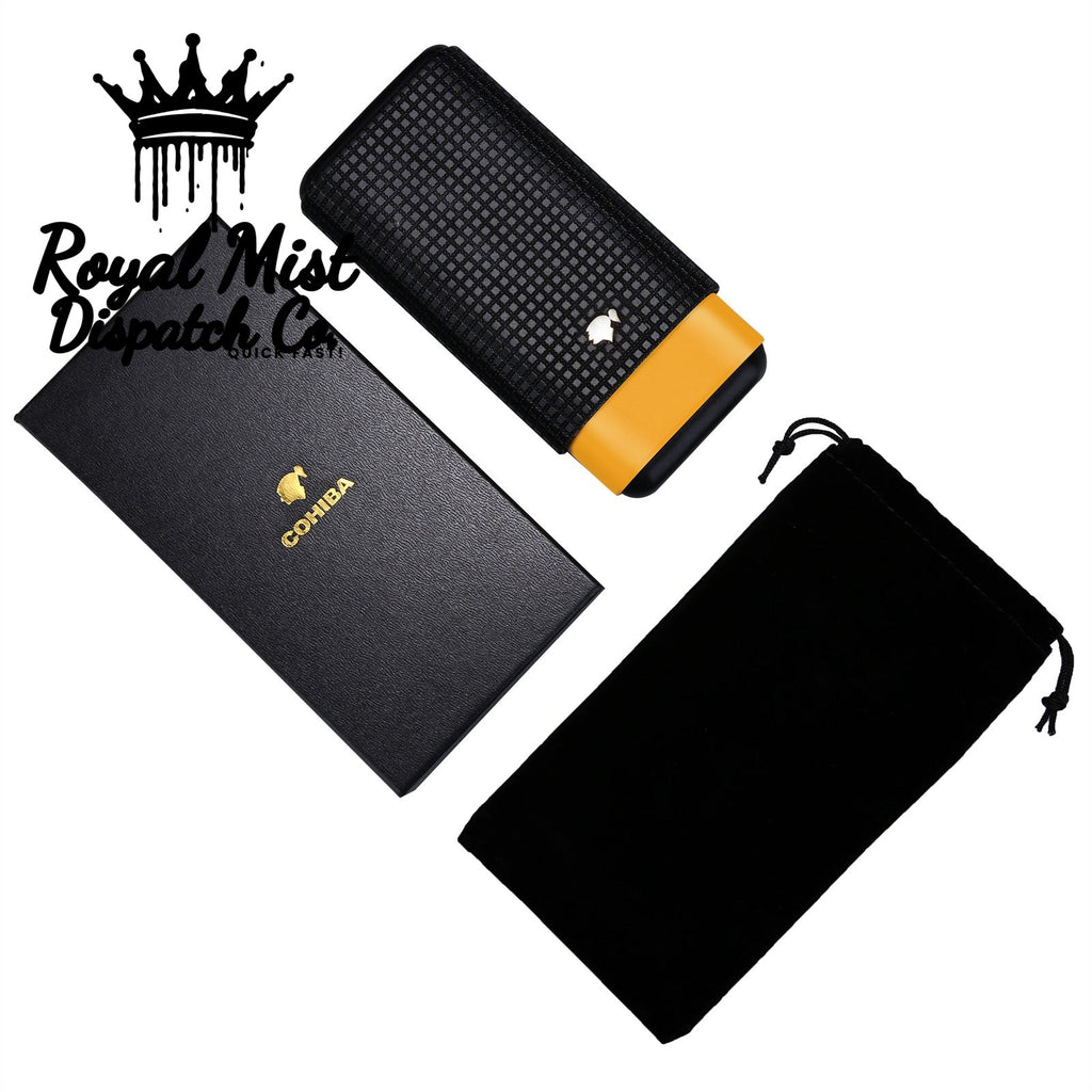 Cohiba Portable 3 Cigar Holder Black Mustard Yellow Royal Mist Nairobi Kenya 4