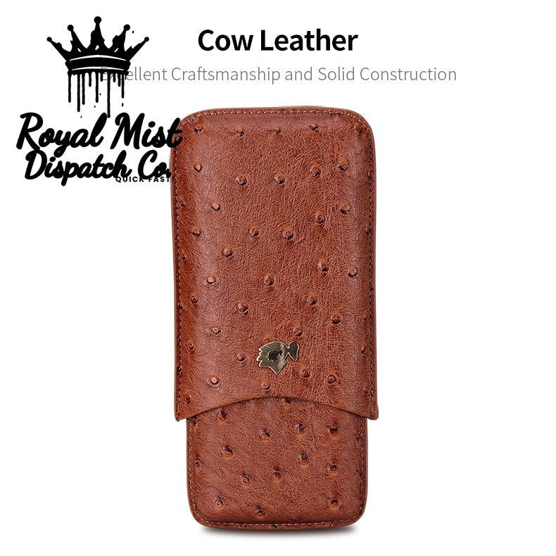 Cow Leather 3 Pack Portable Cigar Case Royal Mist Nairobi Kenya 4
