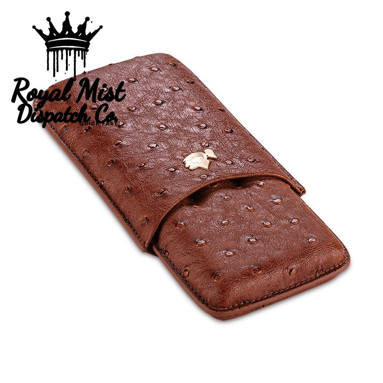Cow Leather 3 Pack Portable Cigar Case Royal Mist Nairobi Kenya 5