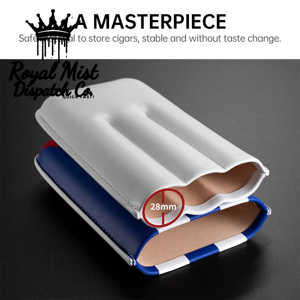 Portable Cuban Flag Cigar Pouch 3 Pack Case Royal Mist Nairobi Kenya 4