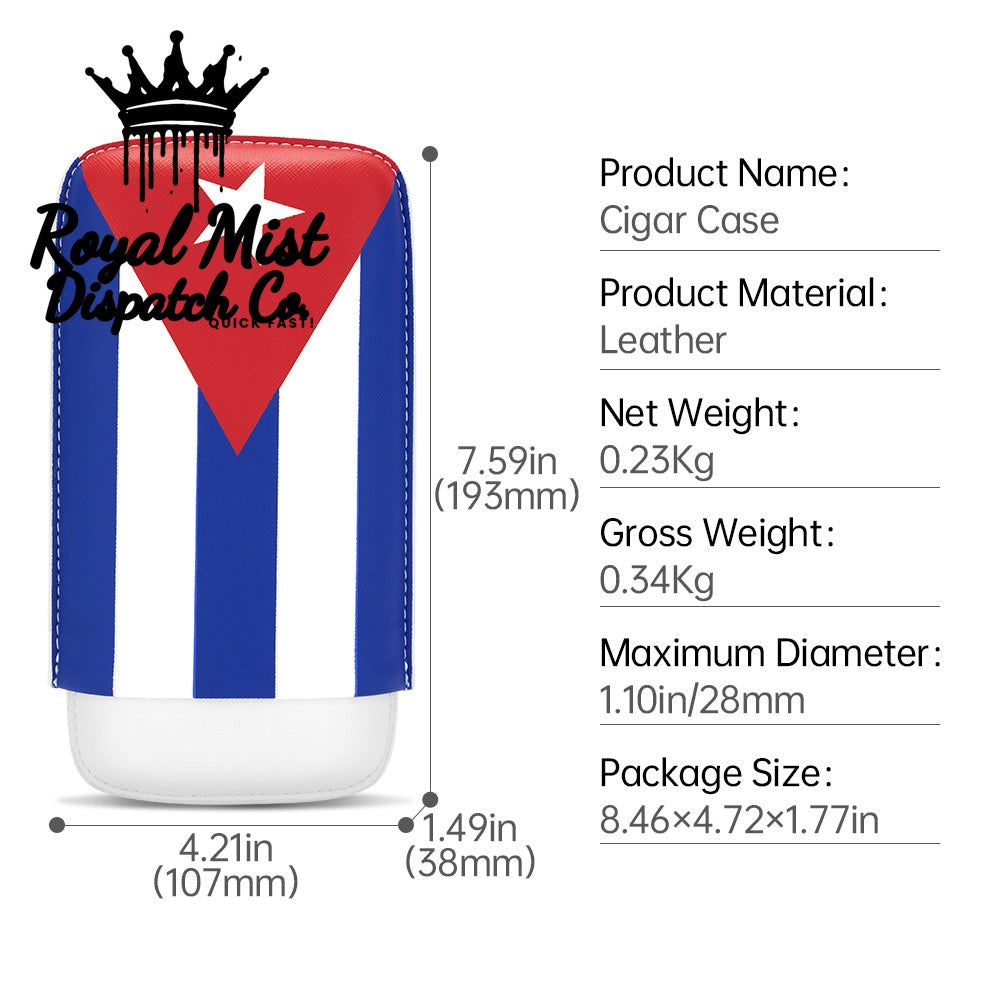 Portable Cuban Flag Cigar Pouch 3 Pack Case Royal Mist Nairobi Kenya 5