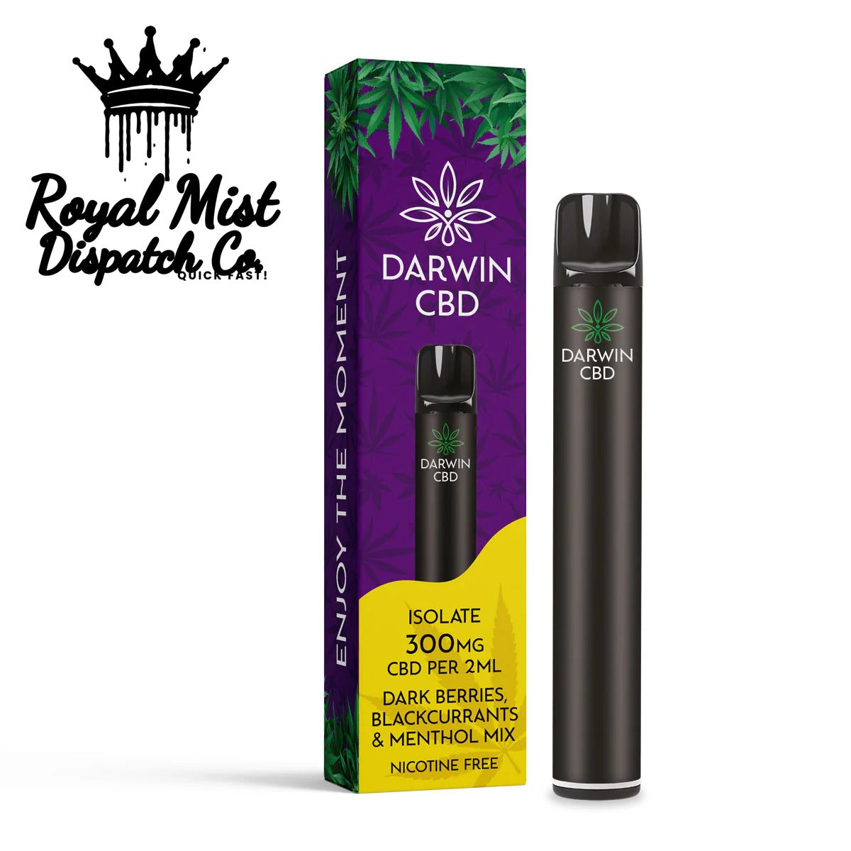 Darwin CBD 300mg CBD Isolate Vape Kit Dark Berries Royal Mist Nairobi Kenya