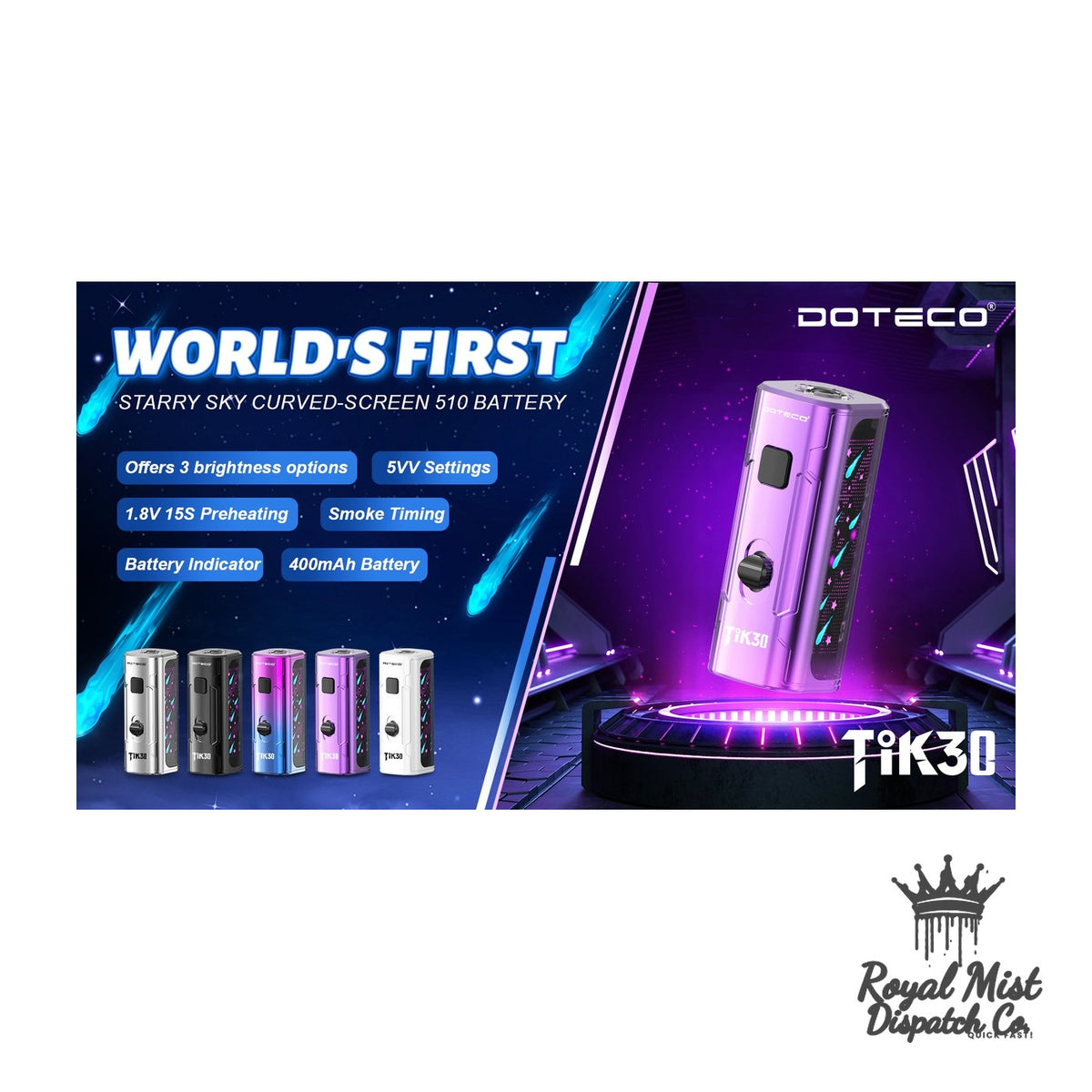 DOTECO TIK30 510 thread cart battery — Buy in Nairobi | Royal Mist