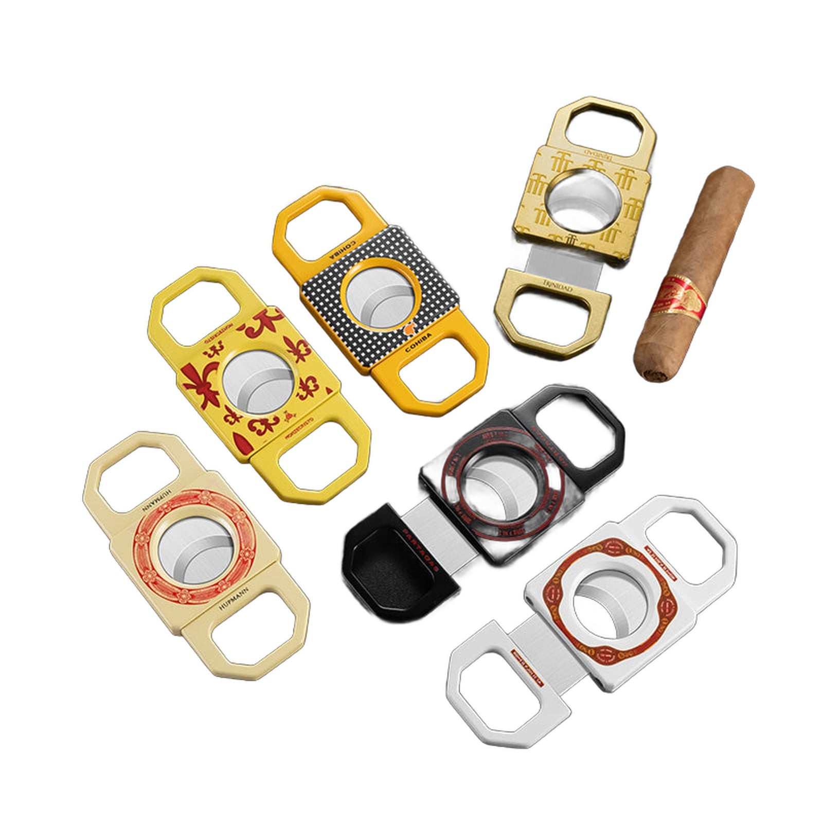 Double Blade Stainless Steel V-Cutter Cigar Cutter in Black, Gold and Yellow — Buy in Nairobi | Royal Mist