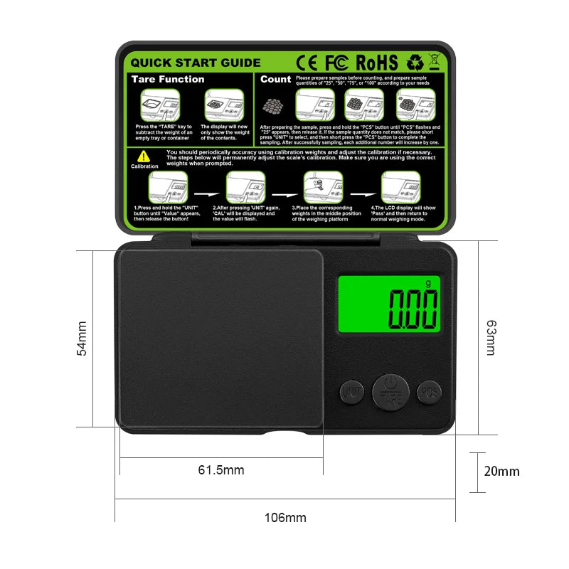 Zilla Top Flip Scale 0.01g-1kg - Buy in Nairobi Kenya