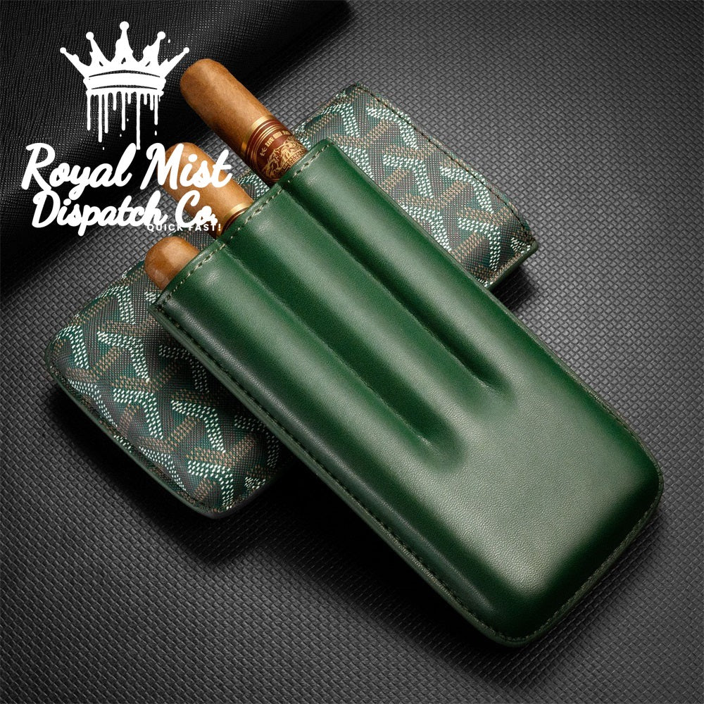 Goyard 3-Cigar Leather Case Royal Mist Nairobi Kenya 1