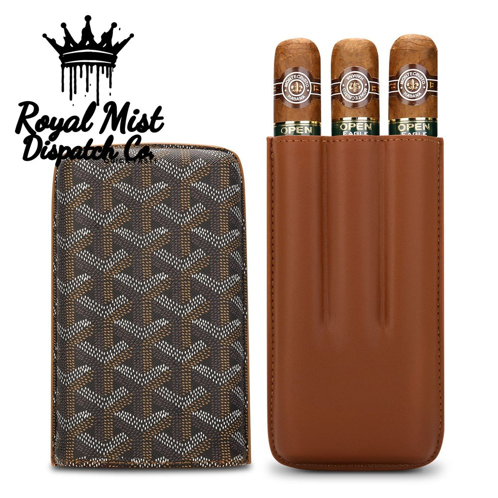 Goyard 3-Cigar Leather Case Royal Mist Nairobi Kenya 4