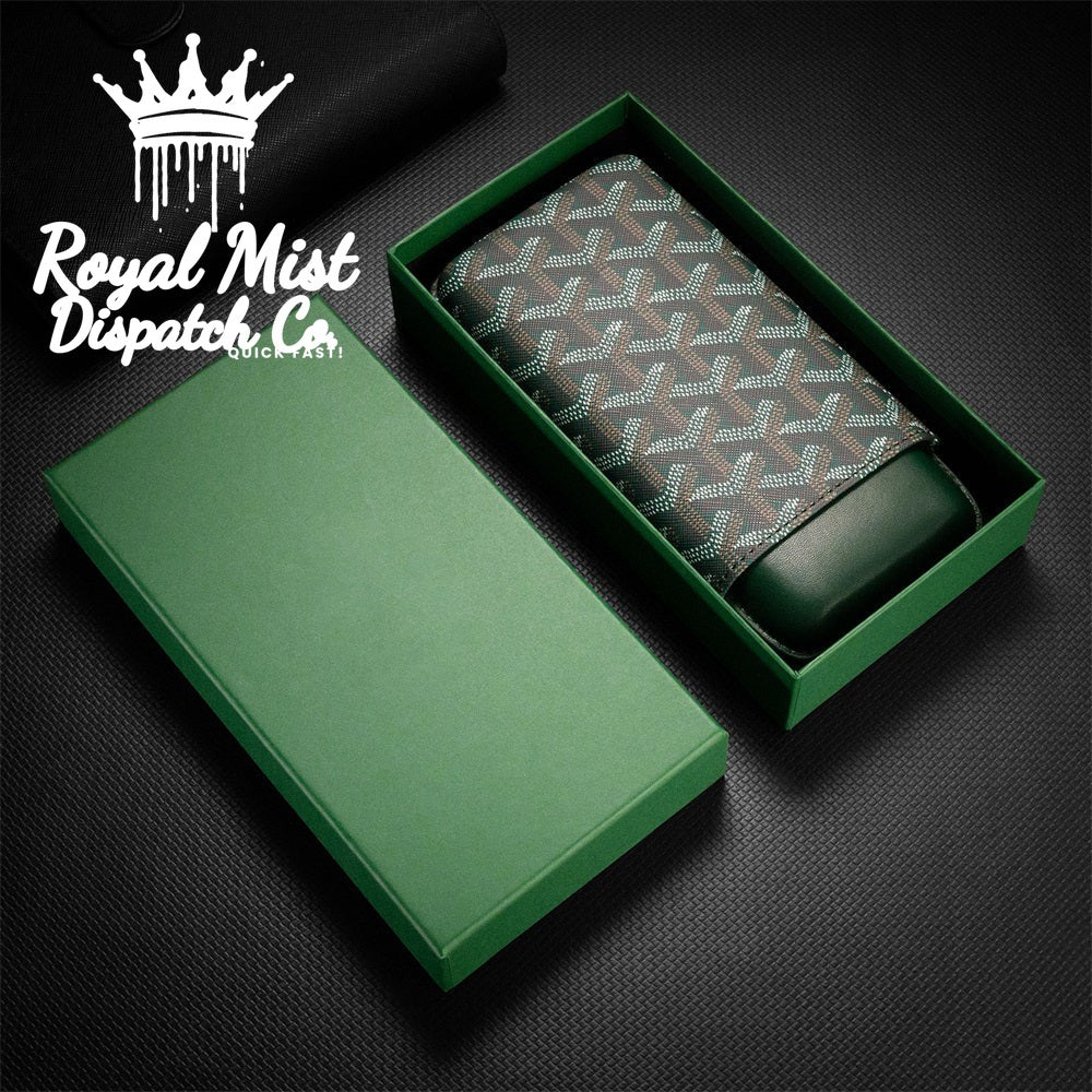 Goyard 3-Cigar Leather Case Royal Mist Nairobi Kenya 5