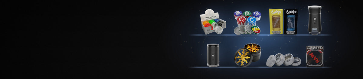 Zilla, Lightning, Cookies and RAW Herb Grinders, Cookies 4-in-1 Utility Jar, Yocan iShred and Veke - Buy in Nairobi | Royal Mist