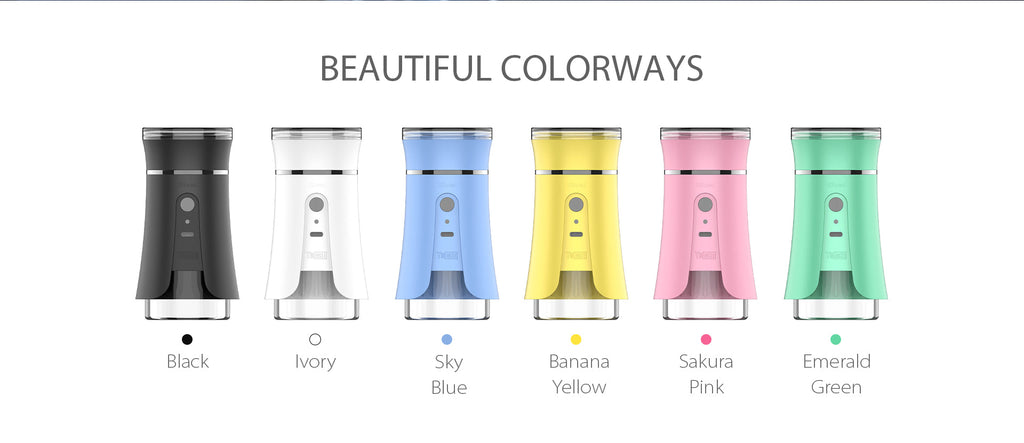 Yocan iShred colourways Black Ivory Sky Blue Banana Yellow Sakura Pink Emerald Green — Royal Mist Nairobi