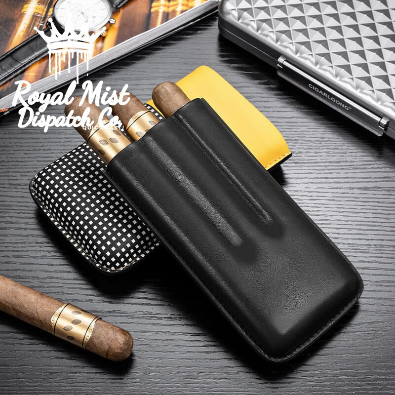 Legend Genuine Leather Cigar Case Holds 3 Cigars Royal Mist Nairobi Kenya 4