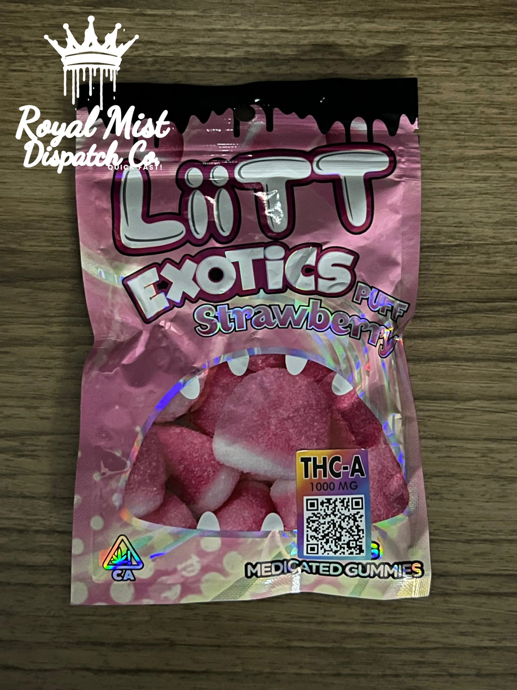 LiiTT Exotics Medicated Gummies 1000mg THCA Royal Mist Nairobi Kenya 1