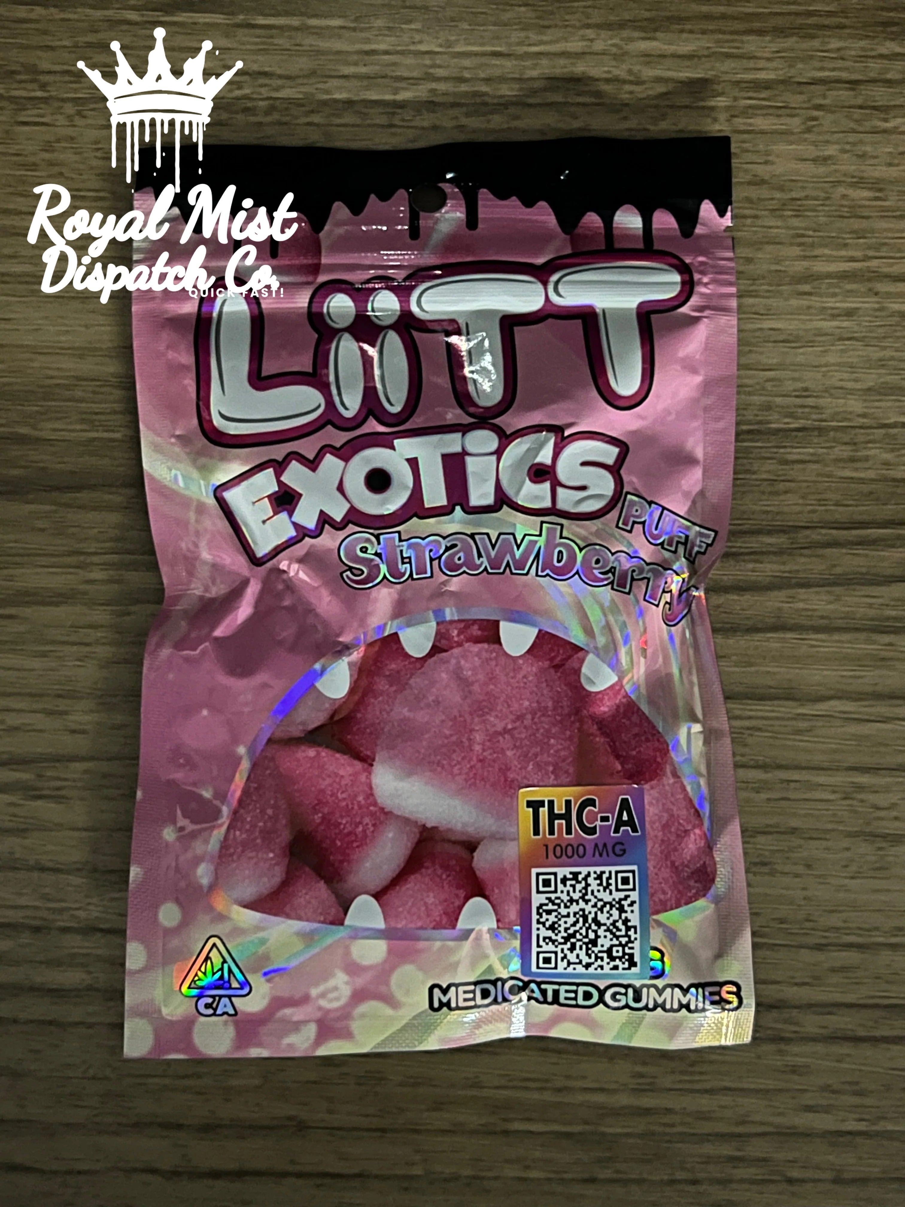 LiiTT Exotics Medicated Gummies 1000mg THCA Royal Mist Nairobi Kenya 1