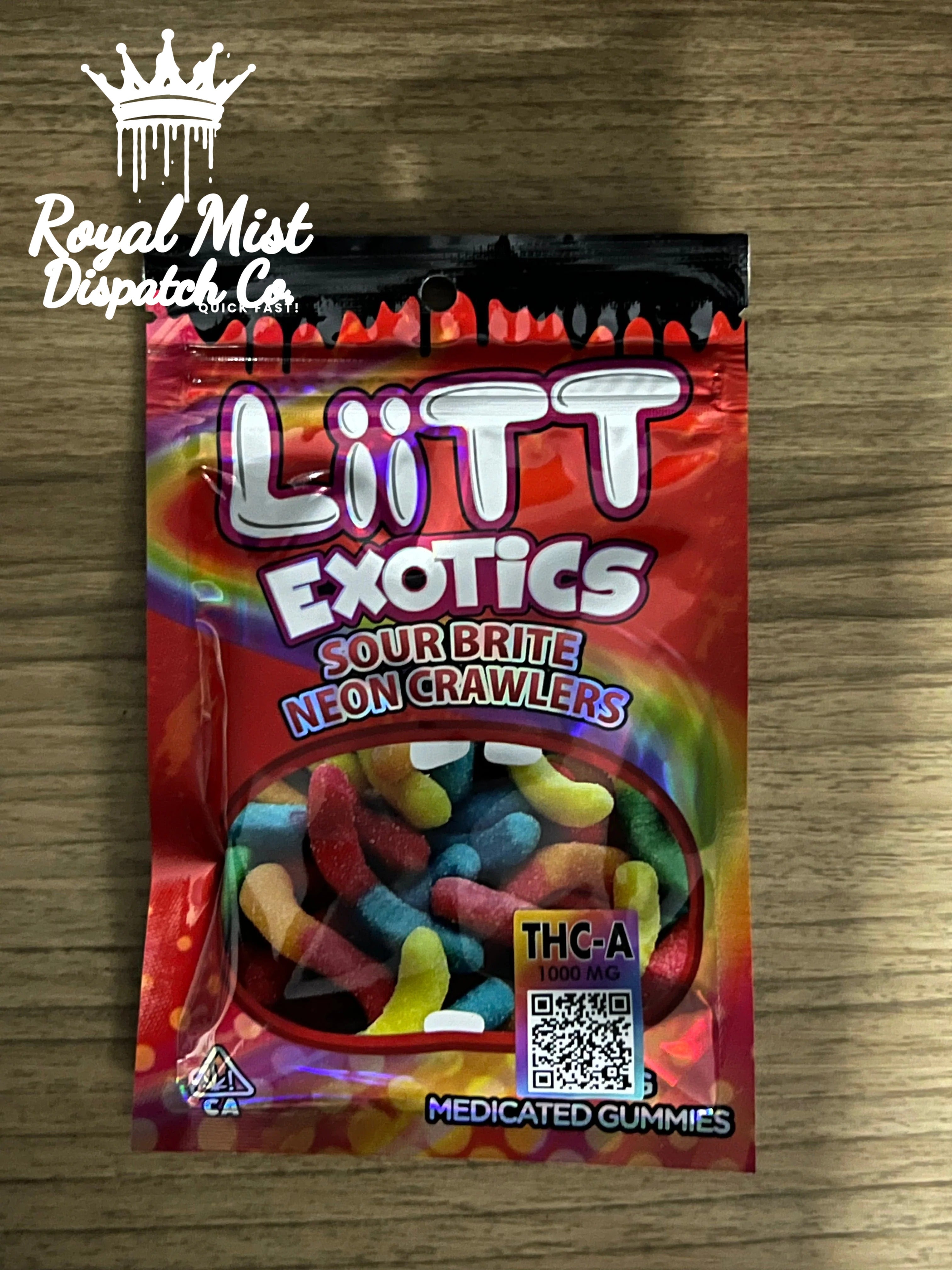LiiTT Exotics Medicated Gummies 1000mg THCA Royal Mist Nairobi Kenya 3