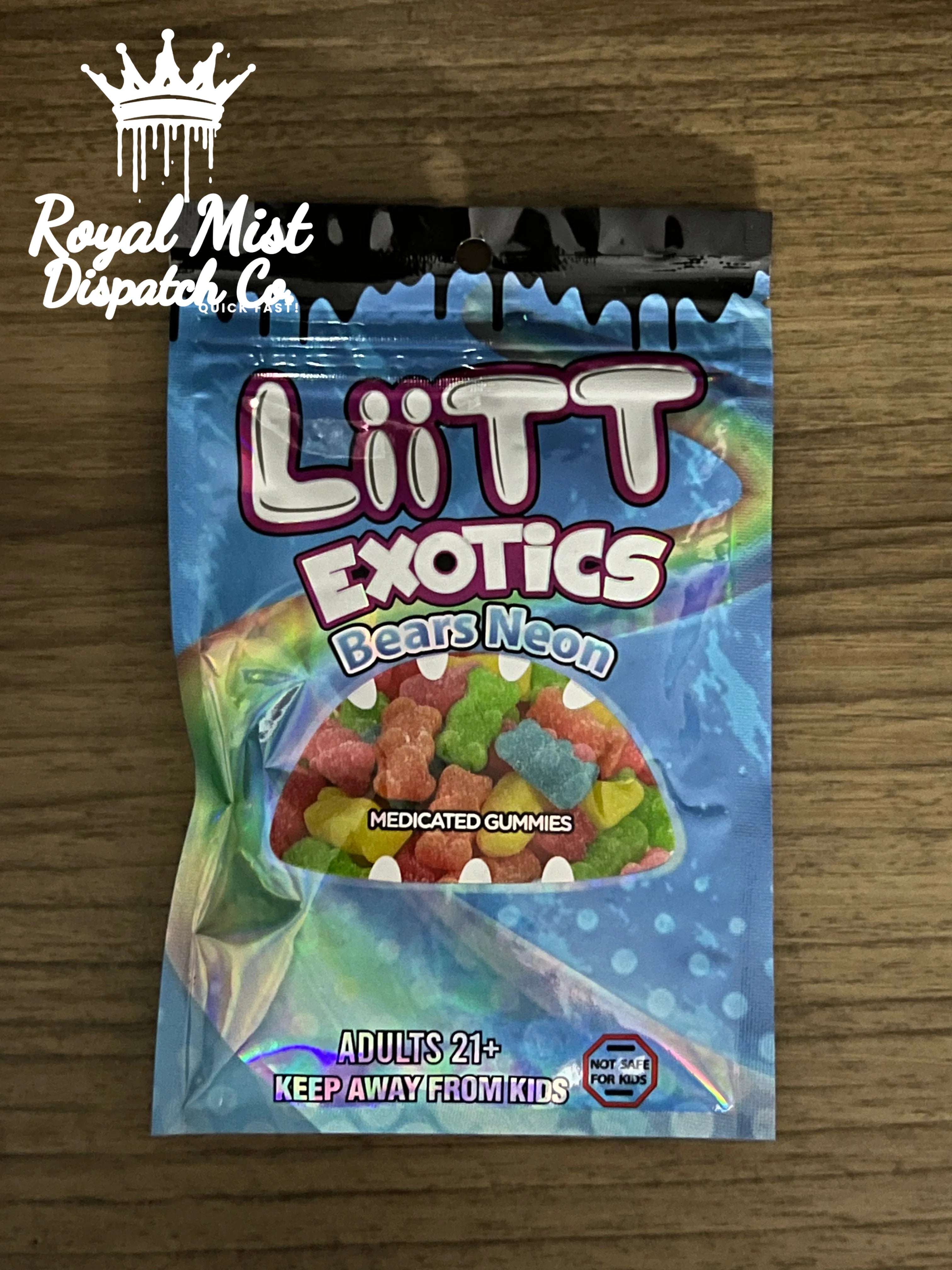 LiiTT Exotics Medicated Gummies 1000mg THCA Royal Mist Nairobi Kenya 5