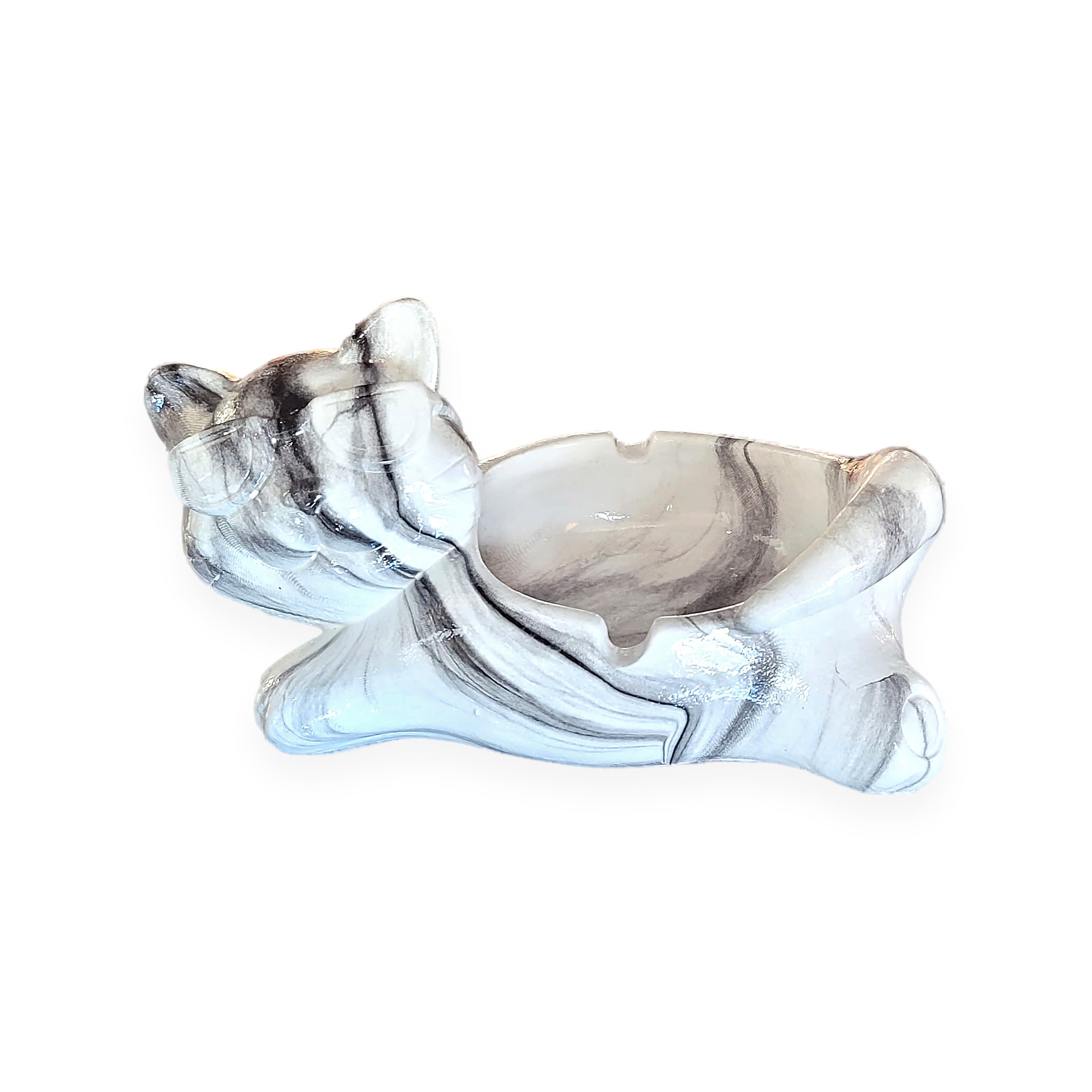 Lucky Cat Ceramic Ashtray Grey Marble - Buy in Nairobi | Royal Mist