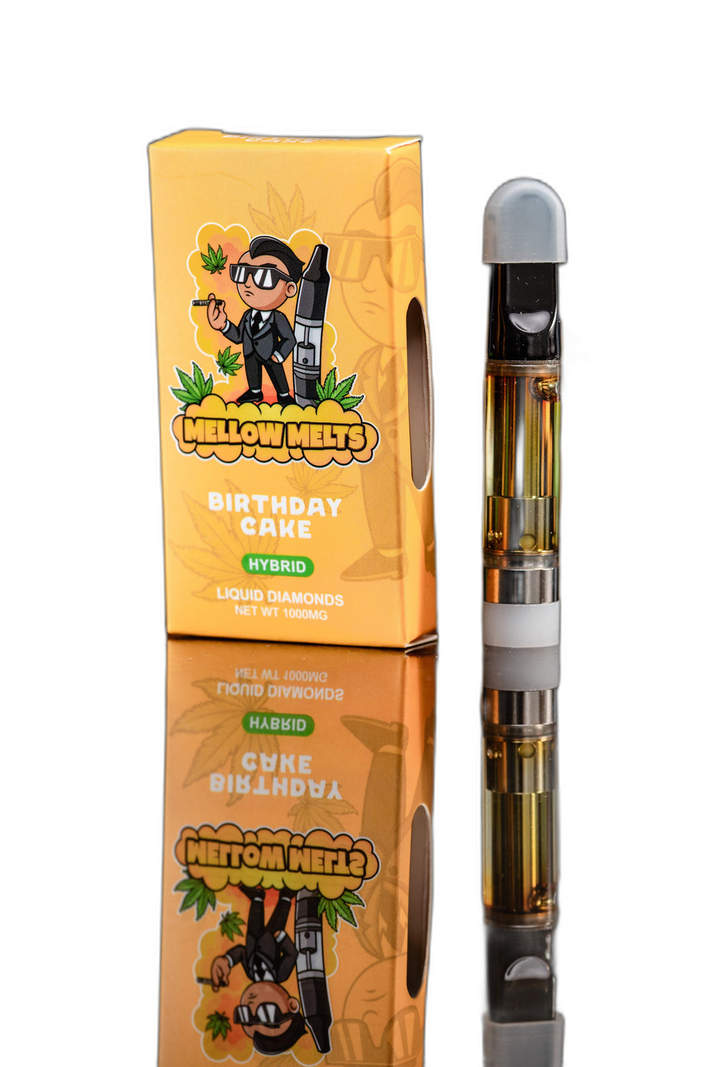 Mellow Melts Hybrid Birthday Cake 1000mg Delta-8 Liquid Diamonds Vape Cart - Royal Mist Nairobi