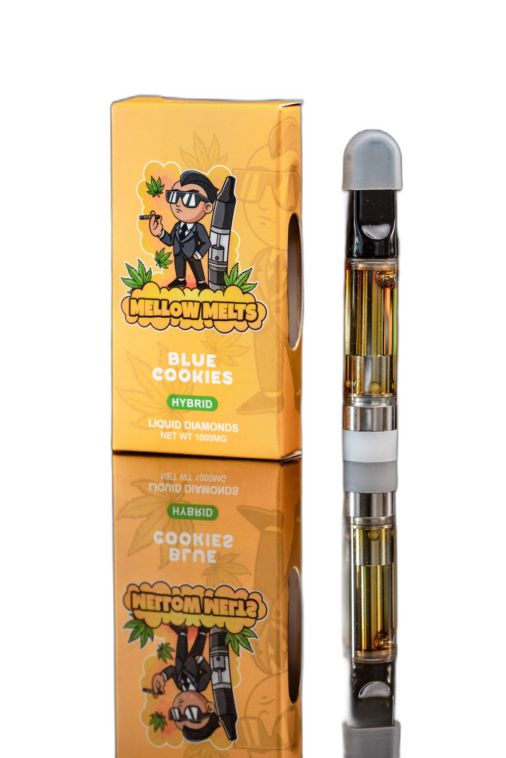 Mellow Melts Hybrid Blue Cookies 1000mg Delta-8 Liquid Diamonds Vape Cart - Royal Mist Nairobi