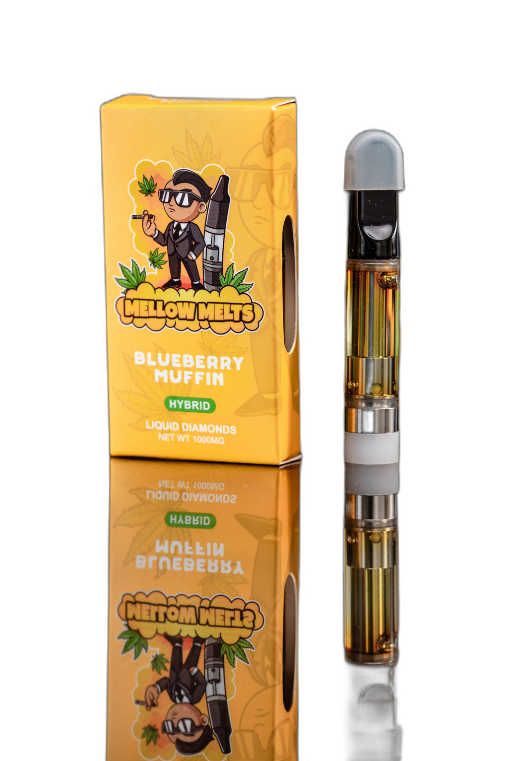 Mellow Melts Hybrid Blueberry Muffin 1000mg Delta-8 Liquid Diamonds Vape Cart - Royal Mist Nairobi