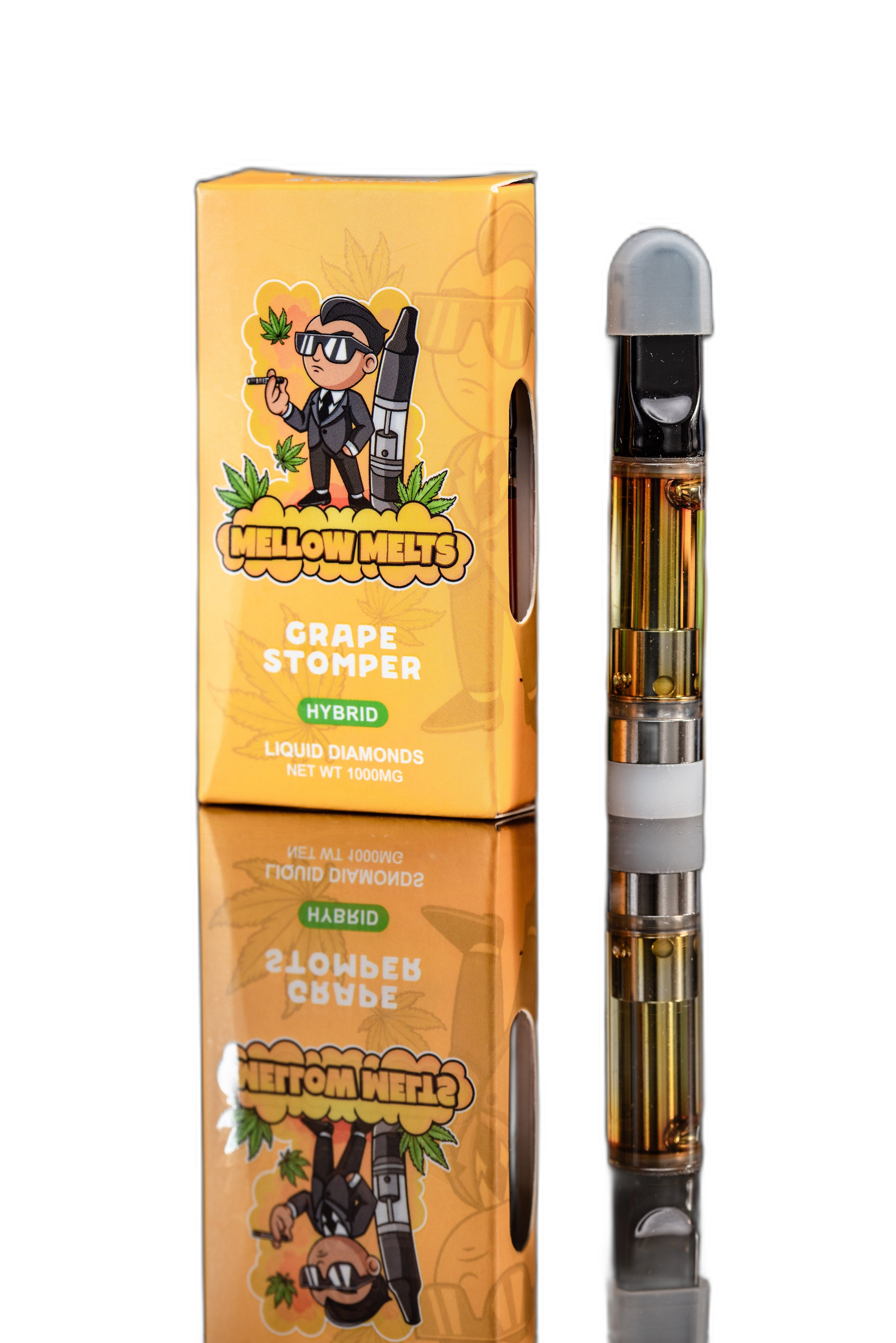Mellow Melts Hybrid Grape Stomper 1000mg Delta-8 Liquid Diamonds Vape Cart - Royal Mist Nairobi