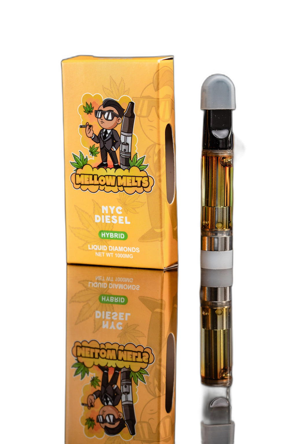 Mellow Melts Hybrid NYC Diesel 1000mg Delta-8 Liquid Diamonds Vape Cart - Royal Mist Nairobi