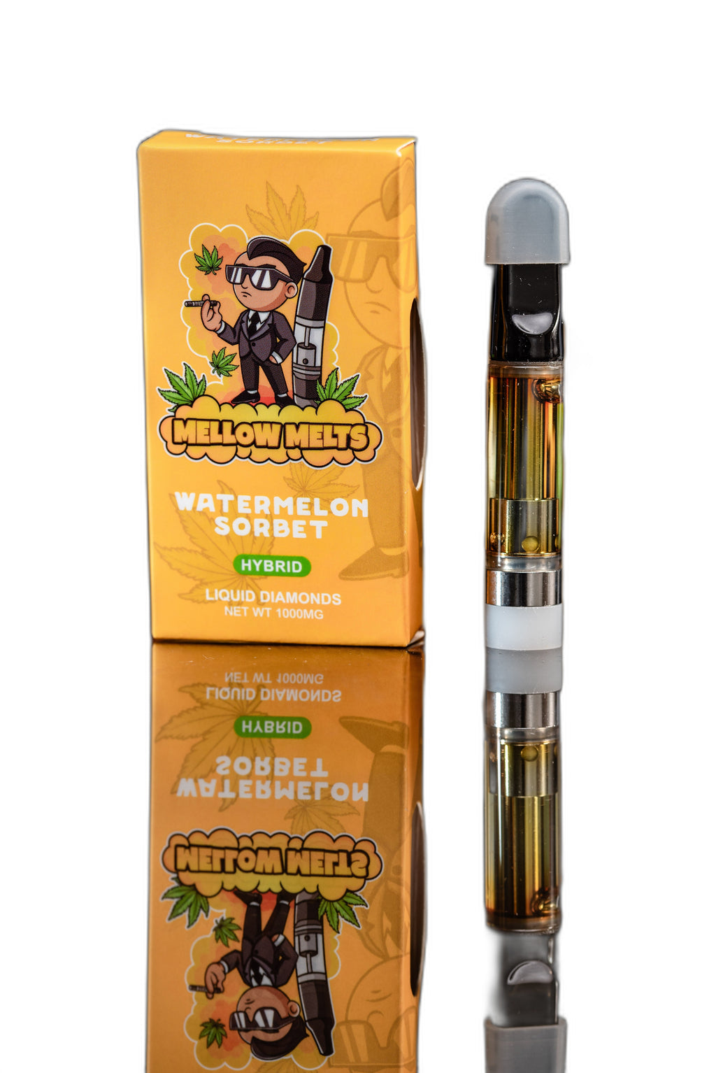 Mellow Melts Hybrid Watermelon Sorbet 1000mg Delta-8 Liquid Diamonds Vape Cart - Royal Mist Nairobi