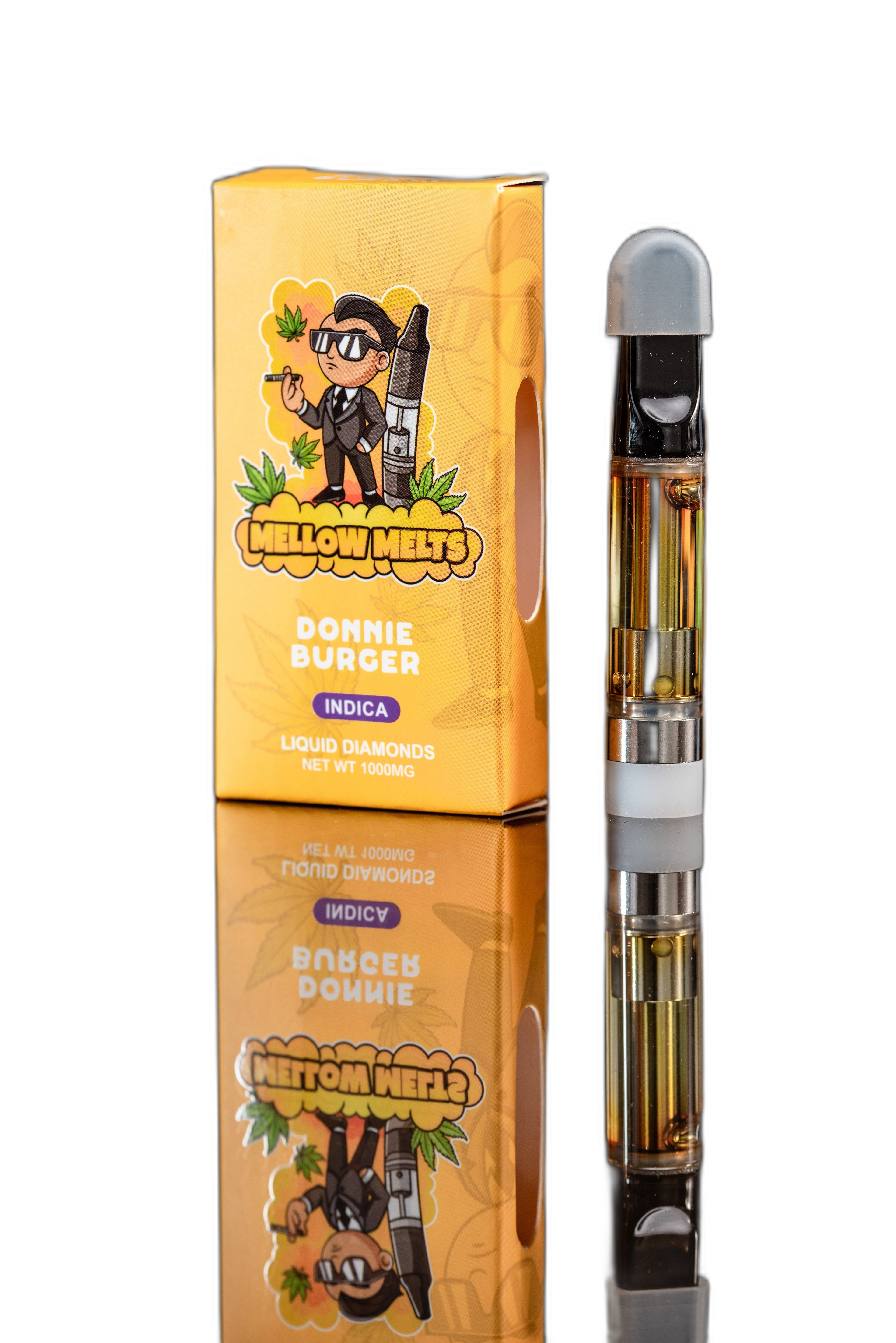 Mellow Melts Indica Donnie Burger 1000mg Delta-8 Liquid Diamonds Vape Cart - Royal Mist Nairobi