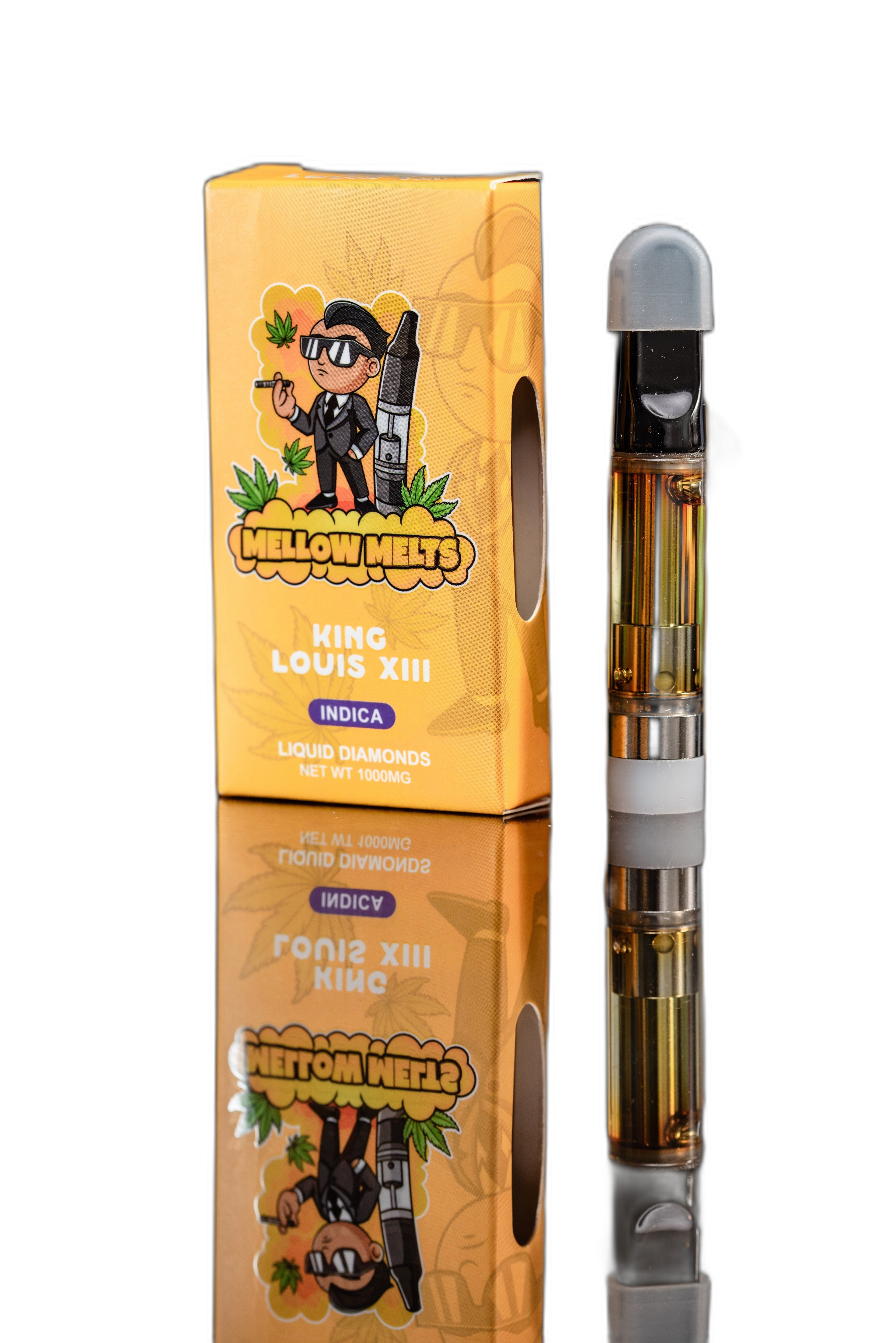 Mellow Melts Indica King Louis XIII 1000mg Delta-8 Liquid Diamonds Vape Cart - Royal Mist Nairobi