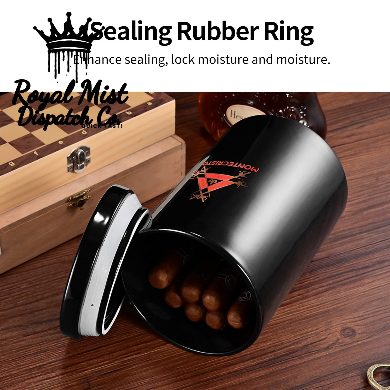 Montecristo Ceramic Storage Jar 25 Cigars Royal Mist Nairobi Kenya 5