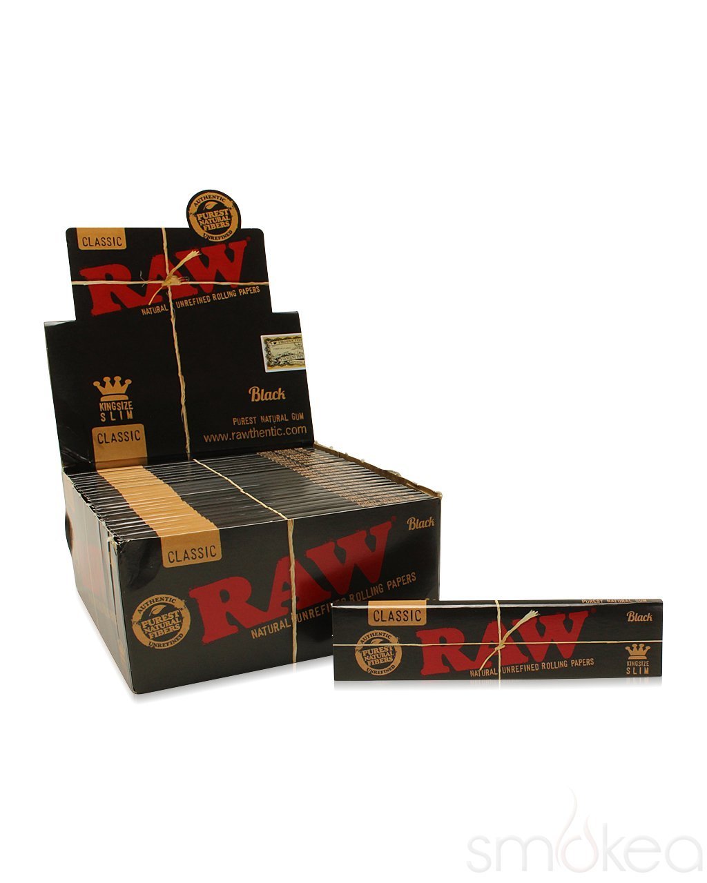 RAW Black Classic King Size Slim Rolling Papers Full Box — Buy in Nairobi Kenya | Royal Mist Dispatch Co.