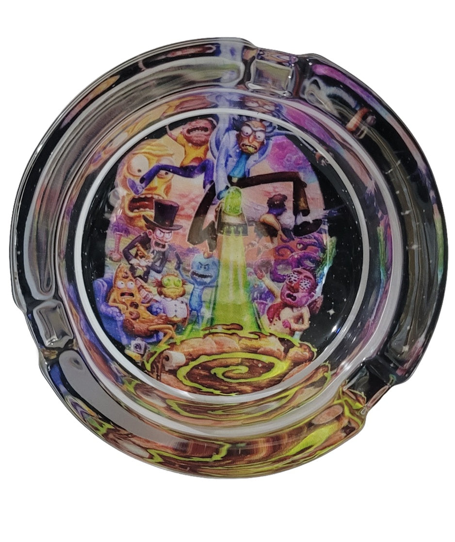 Rick and Morty Premium Round Glass Ashtray Royal Mist Nairobi Kenya 10