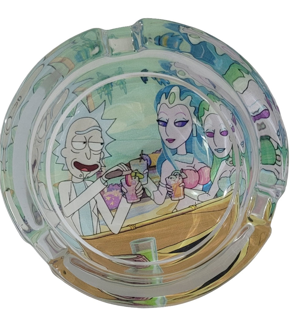 Rick and Morty Premium Round Glass Ashtray Royal Mist Nairobi Kenya 9