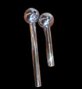 Silver Glass Borosilicate Oil Burner Hand Pipe — Buy in Nairobi | Royal Mist