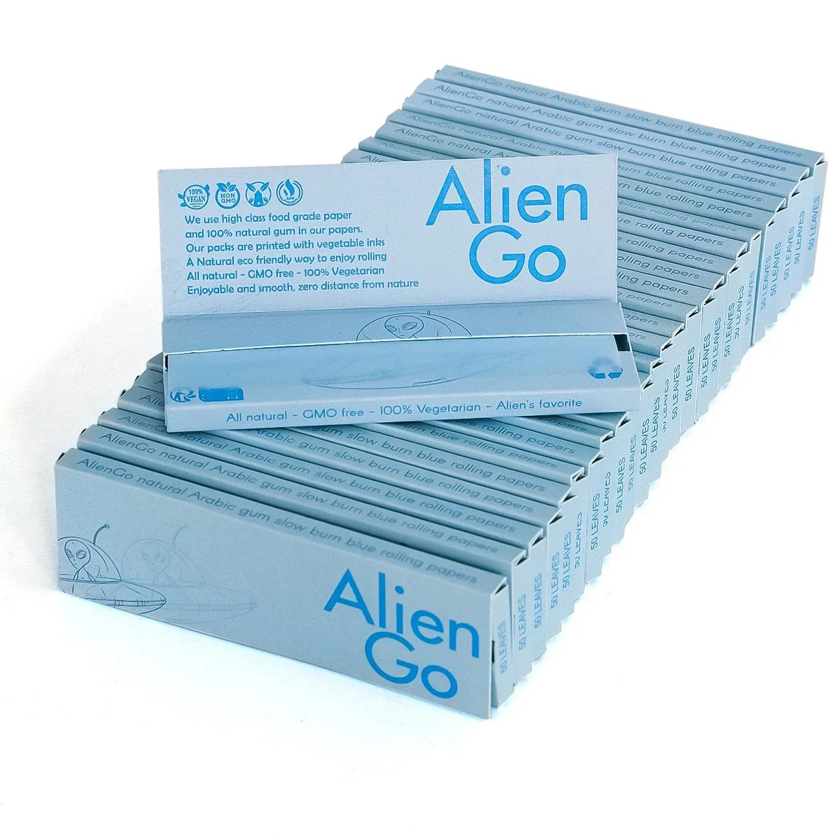 Alien Go Blue Rolling Papers Box Display — Nairobi Kenya Smoke Shop | Royal Mist