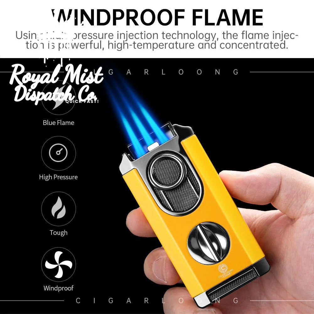 Cigar Lighter Windproof Three-In-One V Shear Multi-Function Zinc Alloy Royal Mist Nairobi Kenya 1