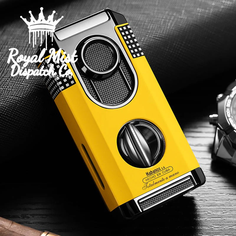Cigar Lighter Windproof Three-In-One V Shear Multi-Function Zinc Alloy Royal Mist Nairobi Kenya 4