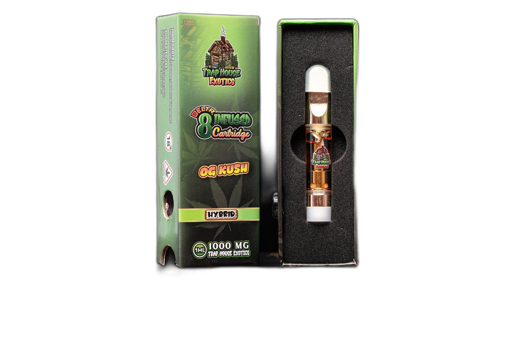 Trap House Exotics Hybrid 1000mg Delta-8 Vape Cartridges OG Kush Royal Mist Nairobi Kenya