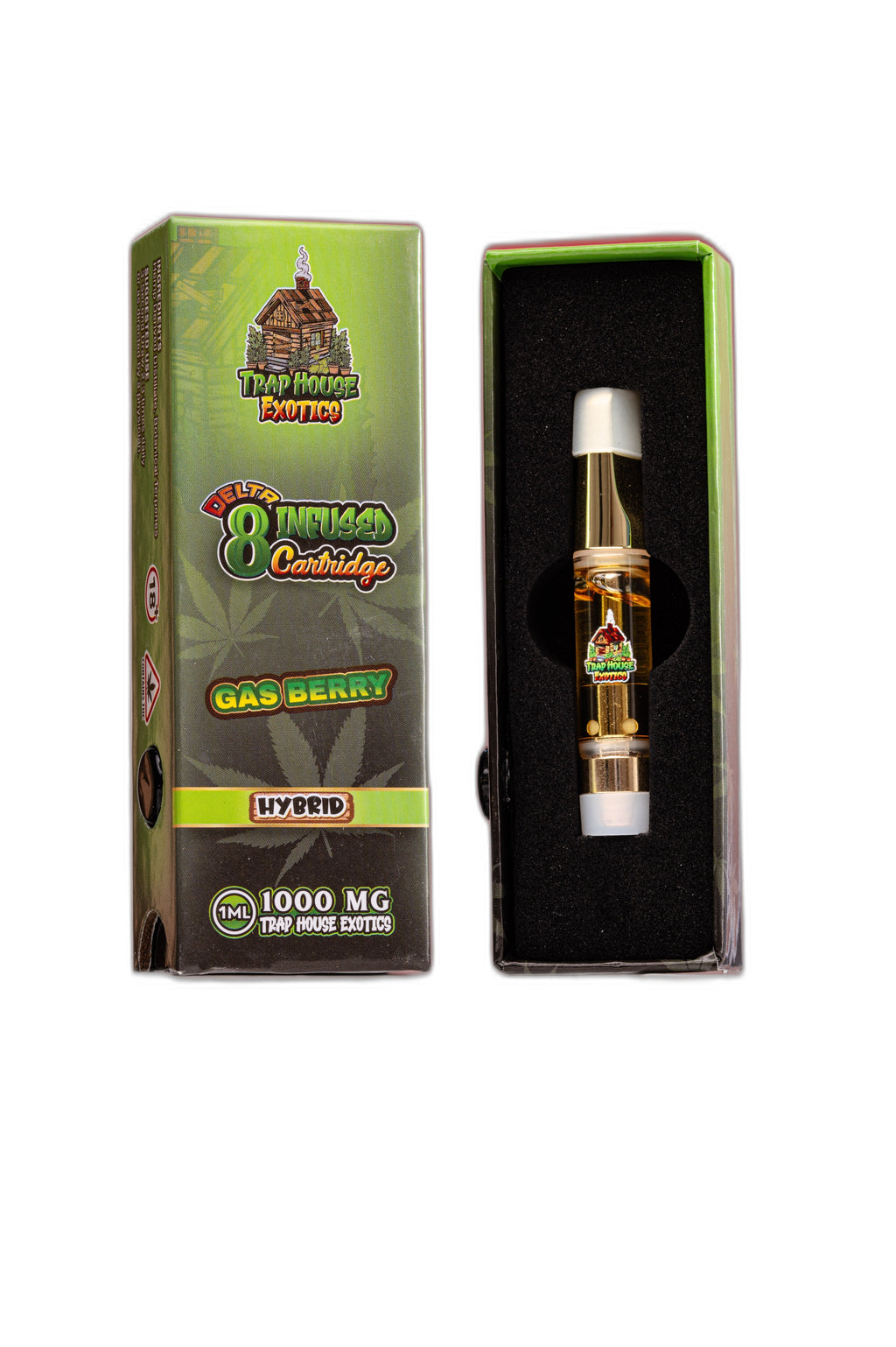 Trap House Exotics Hybrid 1000mg Delta-8 Vape Cartridges Gas Berry Royal Mist Nairobi Kenya