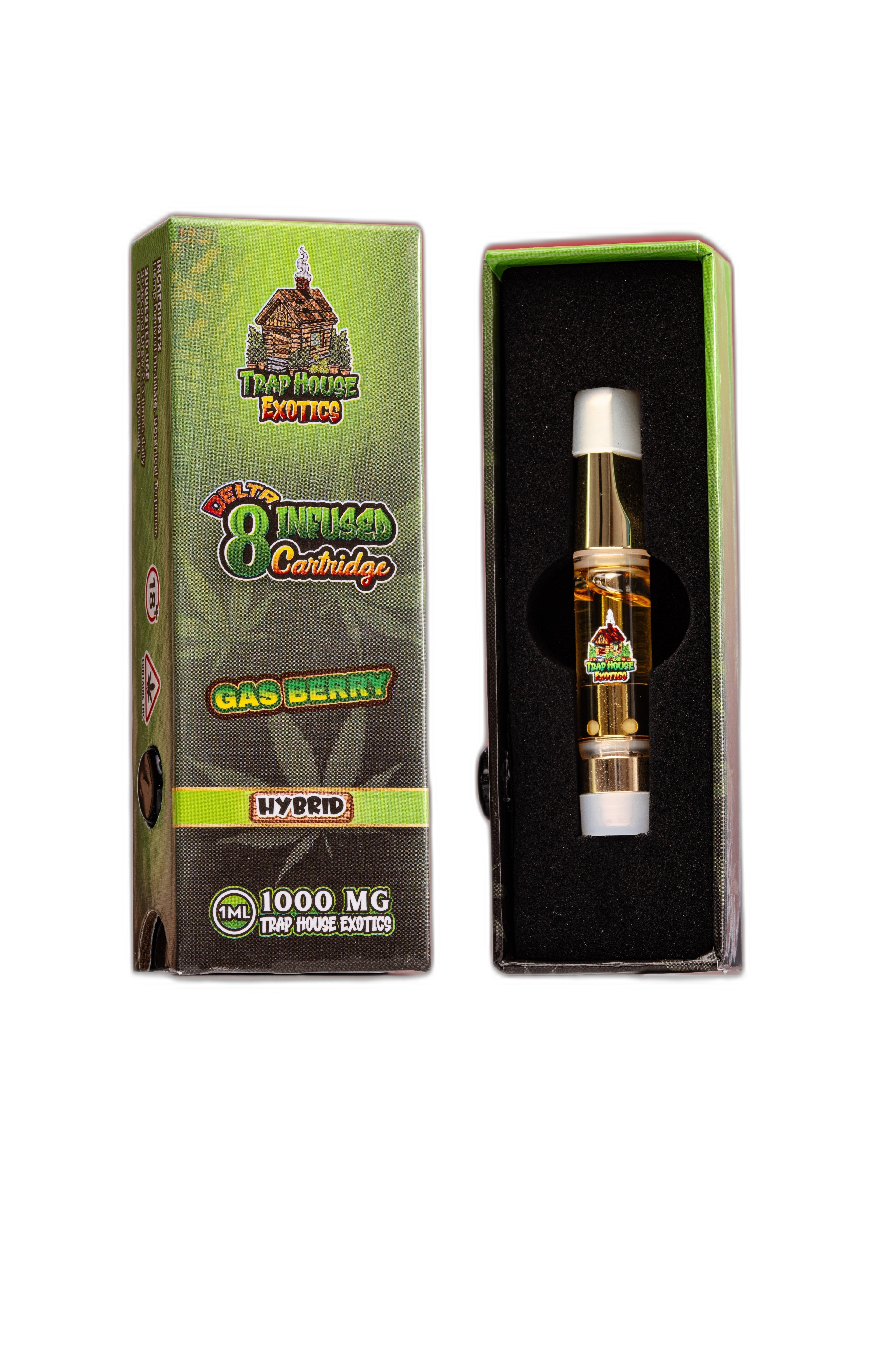 Trap House Exotics Hybrid 1000mg Delta-8 Vape Cartridges Gas Berry Royal Mist Nairobi Kenya