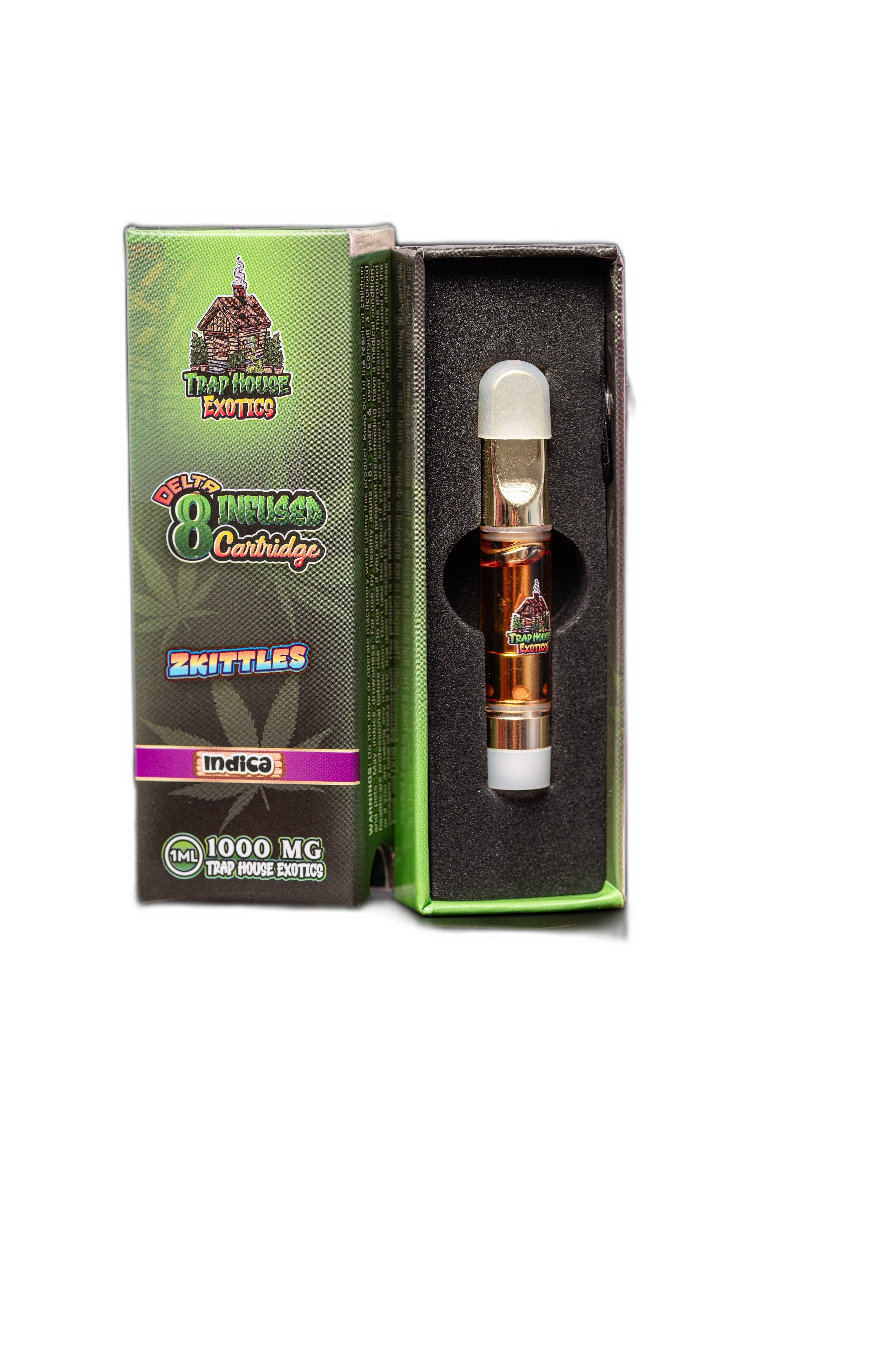 Trap House Exotics Indica 1000mg Delta-8 Zkittles Royal Mist Nairobi Kenya