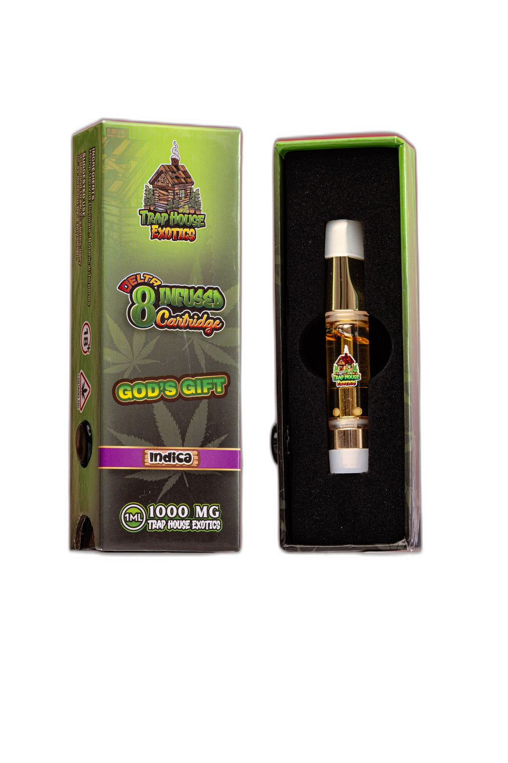 Trap House Exotics Indica 1000mg Delta-8 Gods Gift Royal Mist Nairobi Kenya