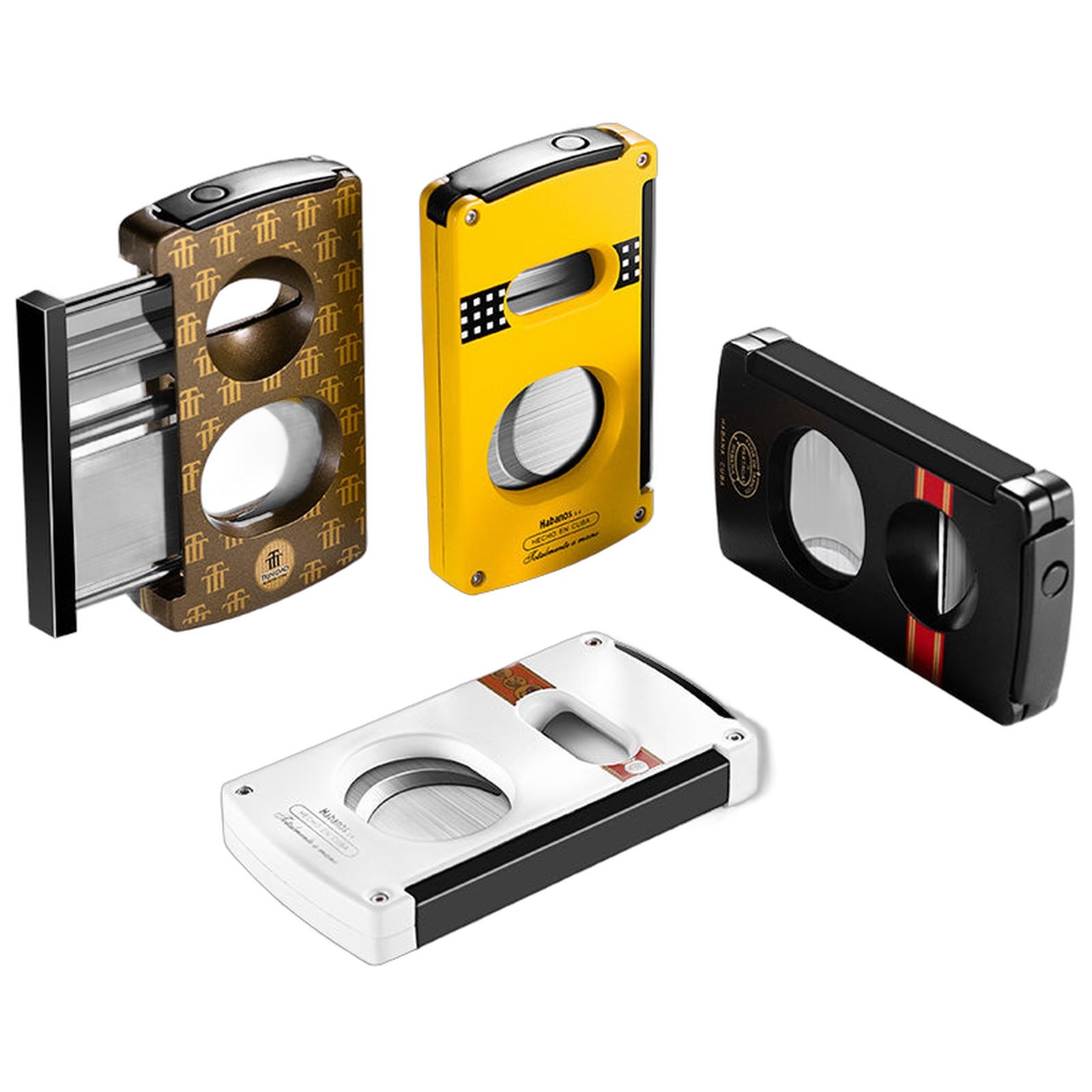 Tri-Cut Ultimate 3-in-1 Cigar Cutter in Yellow, Orange and Brown — Buy in Nairobi | Royal Mist