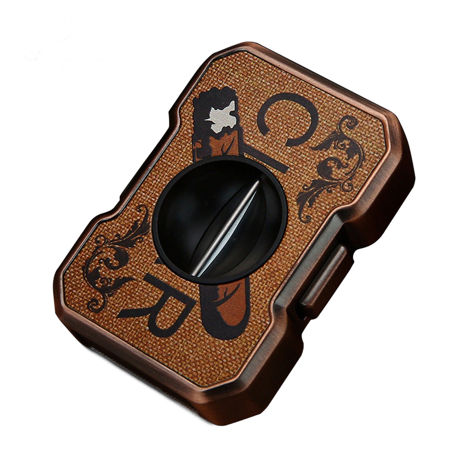 V-Shape Cut Cigar Cutter Brown leather-effect Cigar Cutter — Buy in Nairobi | Royal Mist