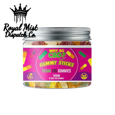Why So CBD? 500mg Broad Spectrum CBD Small Vegan Gummies - Gummy Sticks