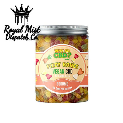 Why So CBD? 6000mg CBD Large Vegan Gummies -Fizzy Bones