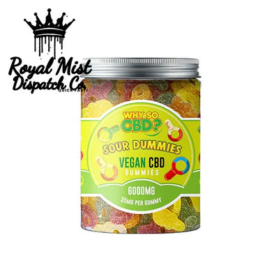 Why So CBD? 6000mg CBD Large Vegan Gummies - Sour Dummies